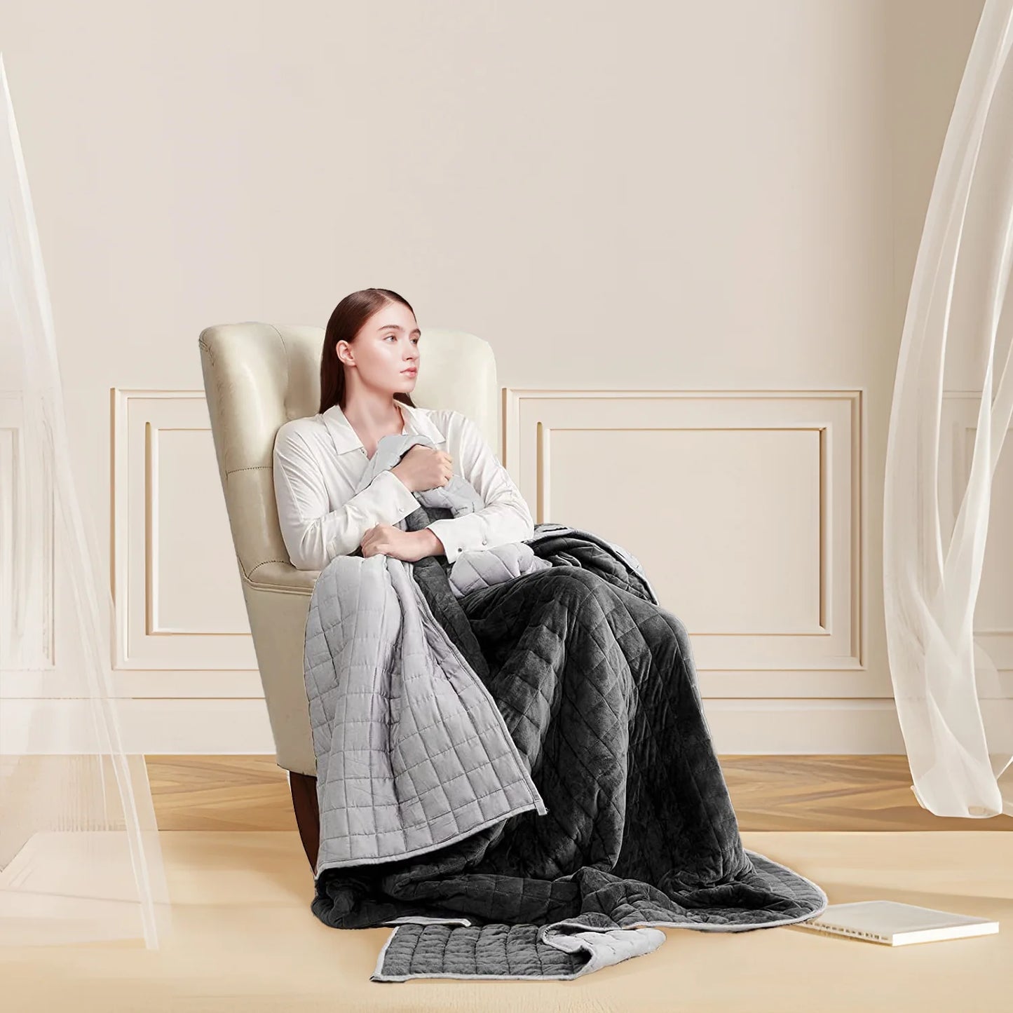 Couverture lestée HugMe™  – Le câlin dont tu as besoin chaque nuit